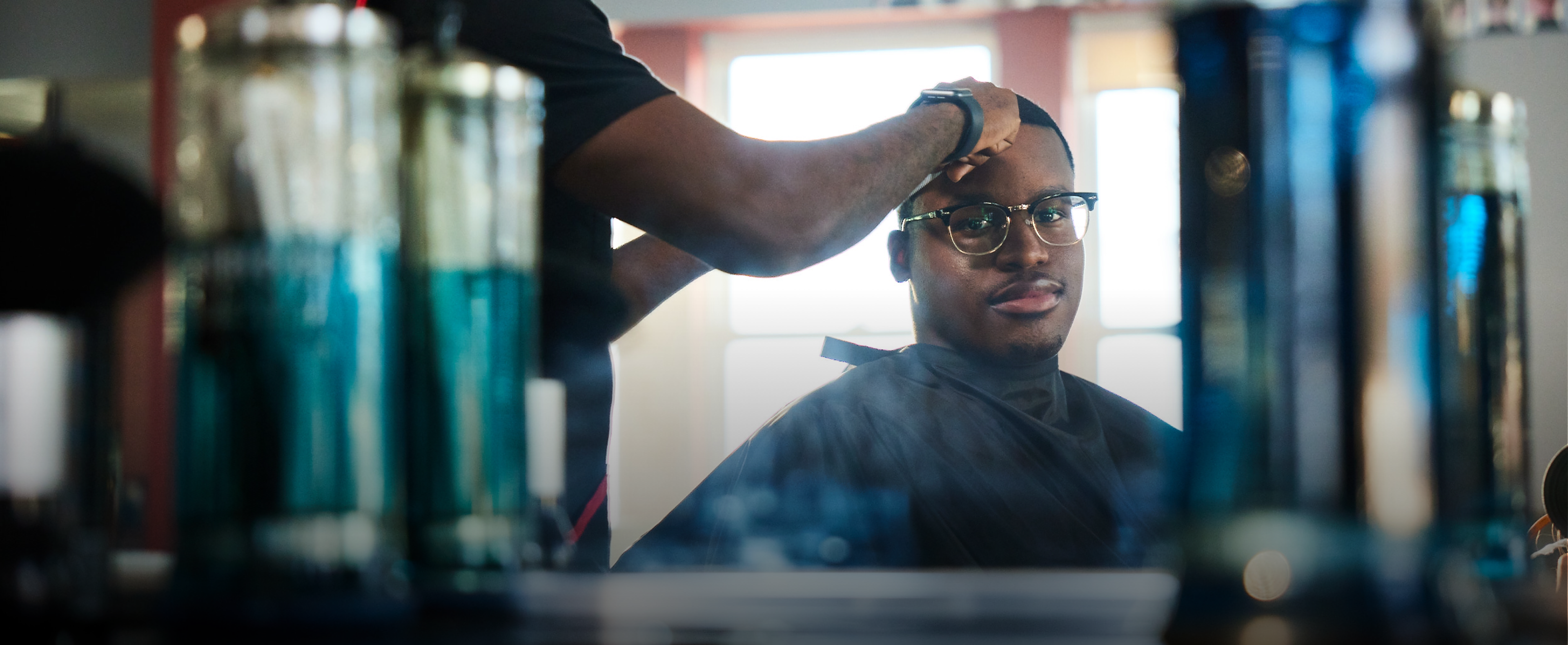 Man at barbershop