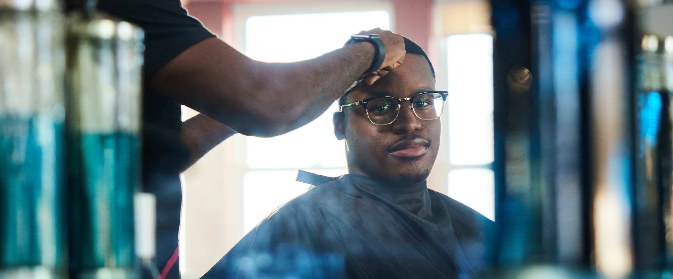 Man at barbershop